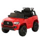 Toyota Tacoma Kids Electric Ride-On Car 12V, Remote Control, Red - Off-Road Jeep Toy with Safety Belt & MP3 Music
