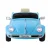 Rigo Kids Ride On Car Licenced Volkswagen Beetle 6V Electric Blue with Remote, Horn, Music, Seat Belt, 108cm