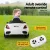 RIGO Kids 12V Electric Ride On Car with Music, Headlights & Remote Control – White, Safe & Fun for Ages 3+, 1-Year Warranty