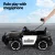 Rigo Kids 12V Electric Ride On Police Car - Black, Battery Powered, Remote Control, Safety Seat Belt, Ages 3+