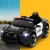 Rigo Kids 12V Electric Ride On Police Car - Black, Battery Powered, Remote Control, Safety Seat Belt, Ages 3+