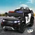 Rigo Kids Electric Ride On Patrol Police Car - Black, Remote Control, Music, Horn, Safe & Fun, 3-5km/h, 3+ Years