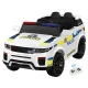 Rigo Kids Electric Ride On Police Car - White, Remote Control, Music, Lights, 3-5km/h, 3+ Years, 12V Battery, Safe Fun