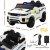Rigo Kids Electric Ride On Police Car - White, Remote Control, Music, Lights, 3-5km/h, 3+ Years, 12V Battery, Safe Fun