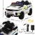 Rigo Kids Electric Ride On Police Car - White, Remote Control, Music, Lights, 3-5km/h, 3+ Years, 12V Battery, Safe Fun