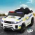 Rigo Kids Electric Ride On Police Car - White, Remote Control, Music, Lights, 3-5km/h, 3+ Years, 12V Battery, Safe Fun