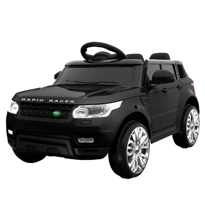 RIGO Kids Electric Ride On Car - Range Rover-Inspired 12V Black SUV with Remote, Twin Motors, Music, and Lights