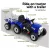 Rigo 12V Kids Electric Ride-On Tractor, Blue, with Music, USB, LED Lights, Anti-Slip Tyres, Safety Belt, Ages 3+