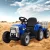 Rigo 12V Kids Electric Ride-On Tractor, Blue, with Music, USB, LED Lights, Anti-Slip Tyres, Safety Belt, Ages 3+