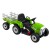 Rigo 12V Green Kids Electric Ride On Tractor with Detachable Trailer, LED Lights, Music, Safety Belt, and Keyless Start