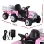 Rigo Kids Electric Ride On Tractor Toy Car 12V Pink - Realistic Driving, Music, LED Lights, Safety Certified, 3+ Years