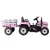 Rigo Kids Electric Ride On Tractor Toy Car 12V Pink - Realistic Driving, Music, LED Lights, Safety Certified, 3+ Years