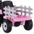 Rigo Kids Electric Ride On Tractor Toy Car 12V Pink - Realistic Driving, Music, LED Lights, Safety Certified, 3+ Years