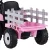Rigo Kids Electric Ride On Tractor Toy Car 12V Pink - Realistic Driving, Music, LED Lights, Safety Certified, 3+ Years