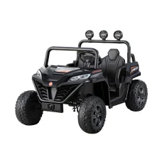Rigo Black Kids Ride-On Car: Electric Toy with Remote, Headlights, Music, Safety Belt, 3+ Years, 120cm, 40kg Capacity