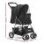 i.Pet 4 Wheel Pet Stroller, Black - Sturdy, Breathable with Mesh Screens, EVA Wheels, 600D Oxford, Easy One-Step Fold