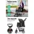 i.Pet 4 Wheel Pet Stroller, Black - Sturdy, Breathable with Mesh Screens, EVA Wheels, 600D Oxford, Easy One-Step Fold