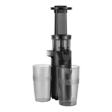 Devanti Cold Press Slow Juicer 130W Black, Food-Grade ABS, Quiet Low-Speed Masticating, Easy Clean, 36cm, Bonus Cups