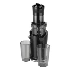 Devanti 200W Cold Press Slow Juicer - Black | High Yield, Low Noise, Easy Clean | Wide Mouth, Child Safe Design