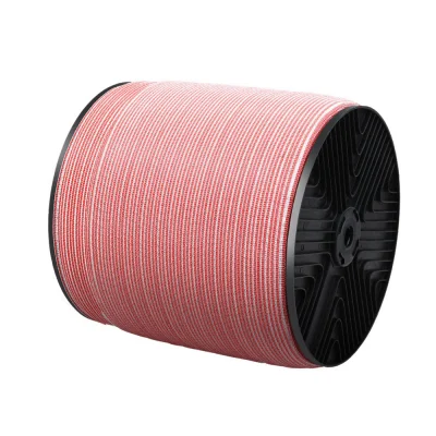 Giantz 1200M Electric Fence Polytape - 12mm Red & White, Highly Visible, UV Stabilised, 5 Stainless Steel Strands