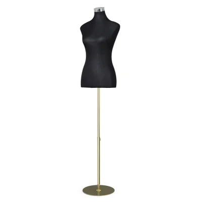 Embellir Female Dressmaking Mannequin, Canvas, Adjustable Height, Black, Bust 83cm, Waist 64cm, Hips 87cm, Tailor Display