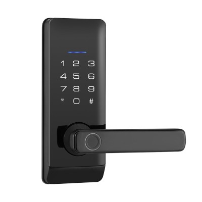 UL-Tech Fingerprint Door Lock Smart Home System: Zinc Alloy, 360° Sensor, App Control, 100 User Capacity, Black