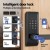 UL-Tech Fingerprint Door Lock Smart Home System: Zinc Alloy, 360° Sensor, App Control, 100 User Capacity, Black