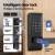 UL-TECH Fingerprint Door Lock Smart Home System: Zinc Alloy, 360° Sensor, App Control, 100 User Capacity, Black