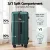 Wanderlite 28" Green Trunk Luggage: 5 Wheels, TSA Lock, ABS Shell, USB & Type-C Ports, 3/7 Split, 360°