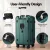 Wanderlite 28" Green Trunk Luggage: 5 Wheels, TSA Lock, ABS Shell, USB & Type-C Ports, 3/7 Split, 360°