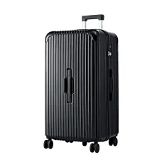 Wanderlite 32" Trunk Luggage - Black, Durable ABS, 360° Spinner Wheels, USB & Type-C Ports, TSA Lock, 130L Capacity