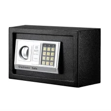 UL-TECH 8.5L Digital Security Safe Box - Steel, 31x20x20cm, Twin-Bolt Lock, Alarm, Wall-Mountable, Black Finish
