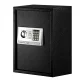 UL-TECH Digital Security Safe Box - Steel, 50x35x30.5cm, Twin-Bolt Lock, Keypad & Alarm, Wall Mountable, Black