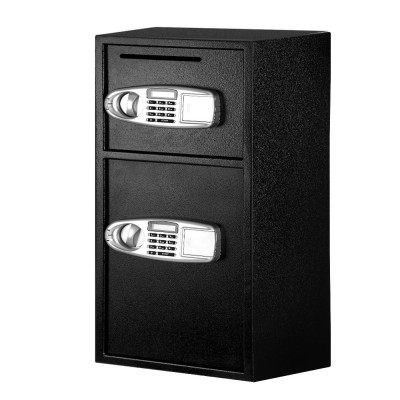 UL-TECH Double Door Security Safe Box, Steel, 80cm, Digital Keypad, Twin-Bolt Lock, Wall-Mountable, Black UL-TECH Double Door Security Safe Box, Steel, 80cm, Digital Keypad, Twin-Bolt Lock, Wall-Mountable, Black