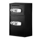 UL-TECH Double Door Security Safe Box, Steel, 80cm, Digital Keypad, Twin-Bolt Lock, Wall-Mountable, Black