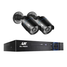 UL-TECH 1080P HD CCTV Security System, 4CH DVR, 2 Cameras, Motion Detection, Infrared Night Vision, Remote Access