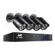 UL-TECH 8-Channel 1080P CCTV Security System with 4 Cameras, Night Vision, Motion Detection, Remote Access & IP66 Design