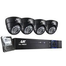 UL-Tech 1080P 8CH DVR Security System: 4 Cameras, 1TB Storage, Night Vision, Motion Detection, Remote Access