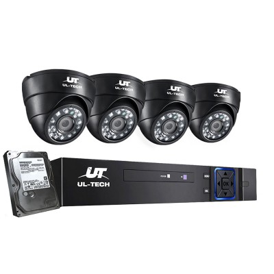 UL-Tech 1080P 8CH DVR Security System: 4 Cameras, 1TB Storage, Night Vision, Motion Detection, Remote Access