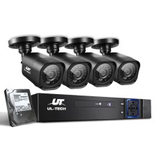 UL-TECH 1080P CCTV Security System: 8CH DVR, 4 Cameras, 2TB HDD, Motion Detection, Night Vision, Remote Access