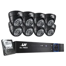 UL-TECH 8CH DVR Indoor CCTV Security System with 8 Cameras, 1TB HDD, 1080P HD, Infrared Night Vision, Motion Detection