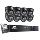 UL-TECH 8CH DVR Indoor CCTV Security System with 8 Cameras, 1TB HDD, 1080P HD, Infrared Night Vision, Motion Detection