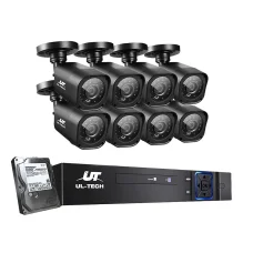 UL-TECH 8-Channel 1080P HD CCTV Security System with 8 Cameras, 1TB HDD, Motion Detection, Night Vision, Remote Access