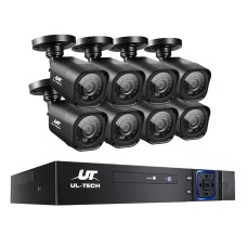 UL-Tech 1080P 8CH DVR Security System with 8 Cameras, Motion Detection, Night Vision, Wi-Fi, Remote Access