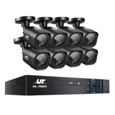 UL-TECH 1080P 8CH DVR CCTV System with 8 Cameras, Motion Detection, Infrared Night Vision, Remote Access, IP66