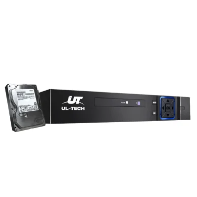 UL-TECH 8CH DVR 1080P 5-in-1 CCTV Recorder with 4TB HDD, Remote Access, Motion Detection, HDMI, VGA, USB, Cloud Support