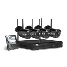 UL-TECH Wireless 8CH CCTV System, 3MP HD, 4 Bullet Cameras, 2TB, IR Night Vision, Remote Access, Motion Detection