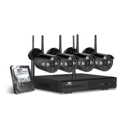 UL-TECH Wireless 8CH CCTV System, 3MP HD, 4 Bullet Cameras, 2TB, IR Night Vision, Remote Access, Motion Detection