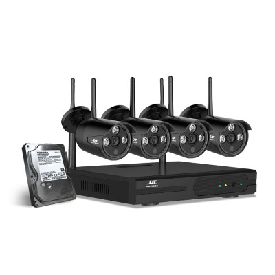 UL-TECH Wireless 8CH NVR CCTV System, 3MP HD, 4 Bullet Cameras, 1TB HDD, Infrared Night Vision, Motion Detection UL-TECH Wireless 8CH NVR CCTV System, 3MP HD, 4 Bullet Cameras, 1TB HDD, Infrared Night Vision, Motion Detection