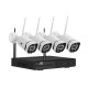 UL-Tech Wireless CCTV System: 8CH NVR, 3MP, 4 Cameras, IP65, Night Vision, Two-Way Audio, Smartphone Viewing, Easy Setup